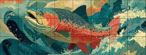 Tile mural - aquarium