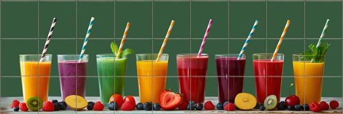 Friss gyümölcs mintás konyhai csempe