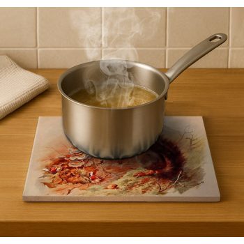 Mókus dekorcsempe edényalátét burkolat