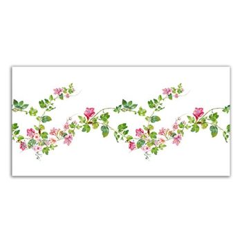 Leaves and flowers - border tile