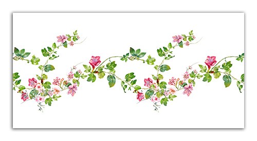 Leaves and flowers - border tile
