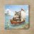 Adventurer kitty - ceramic tile trivet