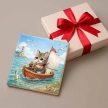 Adventurer kitty - ceramic tile trivet