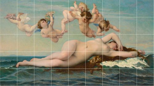 Tile mural - Mythology - Creation of Adam 