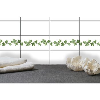 Ivy patterned border tile