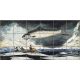 Fishing scene ceramic tile mural 