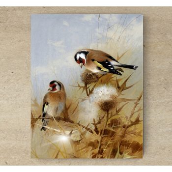 Ceramic tile trivet - birds -axis 