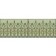 Reed and iris flowers - tile mural