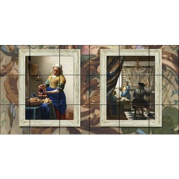 Vermeer festmények - mozaik csempe 