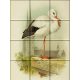 Tile mural - birds -white stork 
