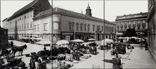 Budapest piaci forgatag 1894 fali csempe