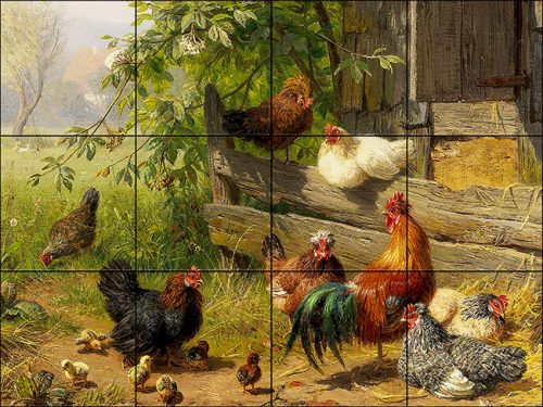 Tile mural - farm 2. 