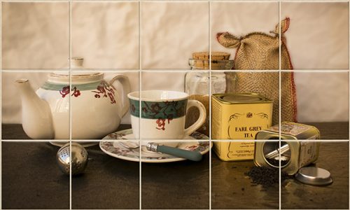 Ceramic tile mural - drink - tea still life 