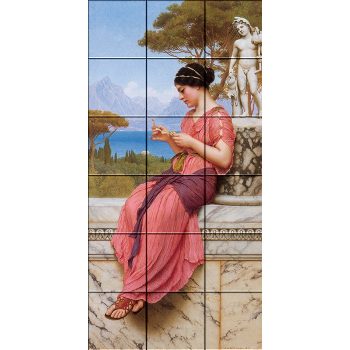 Ceramic tile mural - The message  Ceramic tile mural - The message