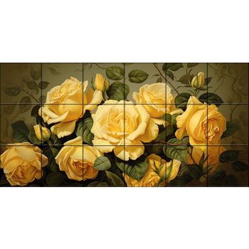 Sárga rózsa mintás csempe