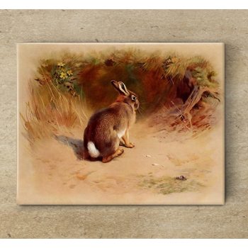 Tile trivet - wildlife - rabbit -