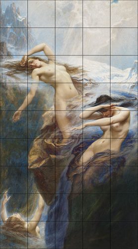 Ceramic tile mural - Mountain fog 