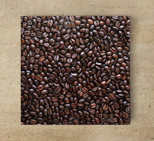 Coffee beans - ceramic tile trivet