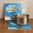 White Daisy - ceramic tile trivet