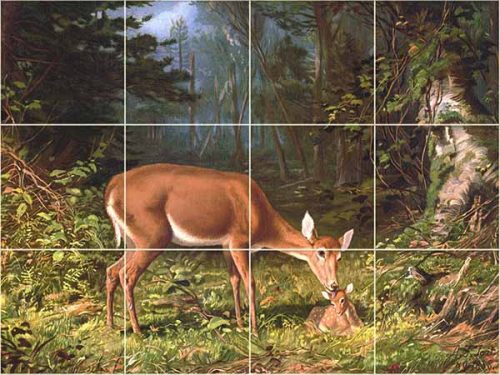 Tile mural - wildlife -Deer 