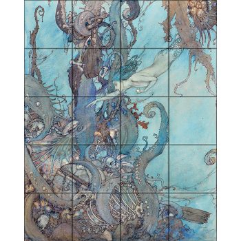 Sellő mintás fürdőszoba csempe