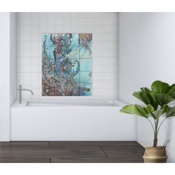 Sellő mintás fürdőszoba csempe