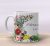 Unique personalized name mug with flower decoration 