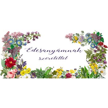 Unique personalized name mug with flower decoration 