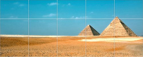 Ceramic tile mural - pyramids