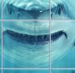 Tile mural - water world - Great White shark