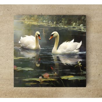 Ceramic tile mural - birds -rusty tail 