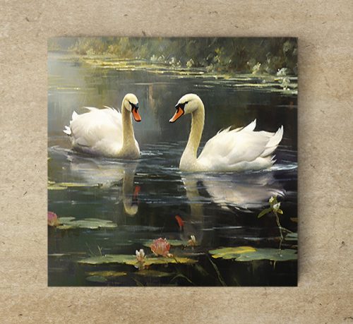 Ceramic tile mural - birds -rusty tail 
