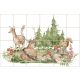 Ceramic tile mural - deers in the forest