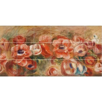 Csempekép Renoir stílusú szellőrózsákkal