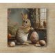 Easter egg painter rabbit - tile trivet