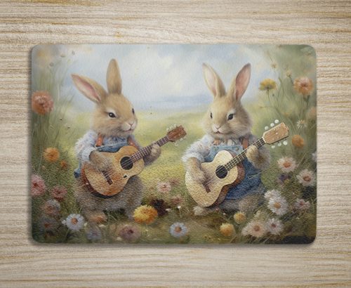 Cutting board - Playing Bunnies