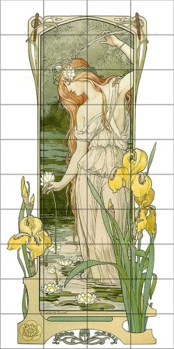 Ceramic tile mural - Mucha 