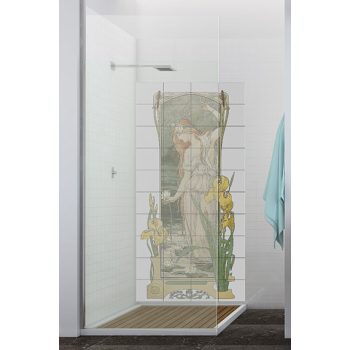 Szecessziós stílusú csempekép