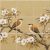 Ceramic tile mural - finches on the cherry tree