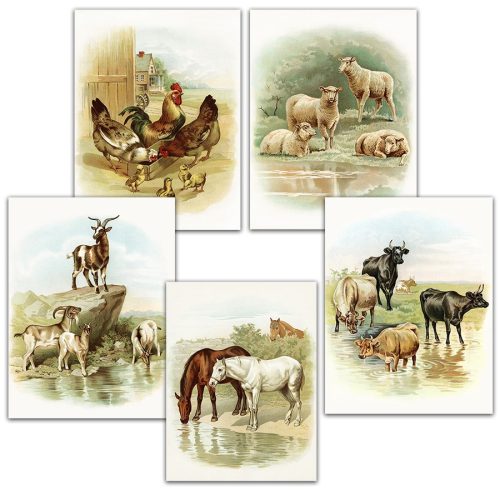 Tile mural - farm set 