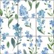 Ceramic tile mural - forgetmenot flowers