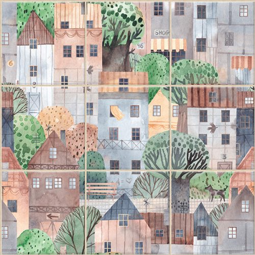 Erdei virágos csempe mozaik