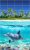 Tropical dolphin bathroom tile mural with coral reef and palm island