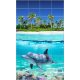Fürdőszoba csempe delfines mintával 160x120