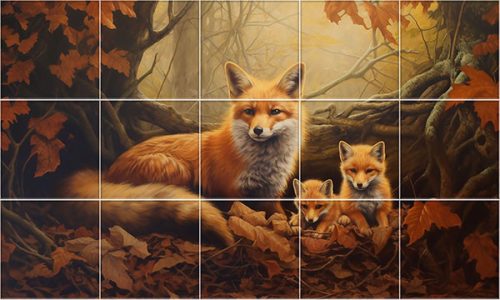 Tile mural - wildlife -fox 