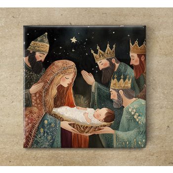 Ceramic tile mural - The adoration of the shepherds  Ceramic tile mural - The adoration of the shepherds