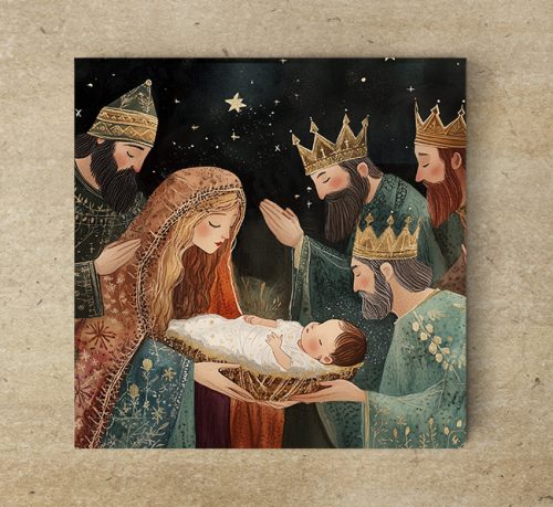 Ceramic tile mural - The adoration of the shepherds 