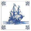 Tile mural - Delft blue tiles 