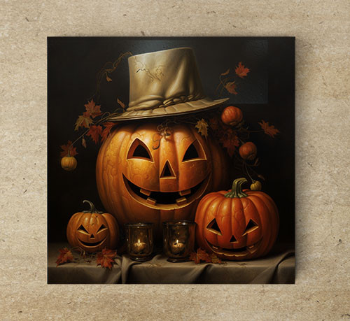 Halloween pumpkin - tile trivet