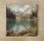 Fishing trivet tile with mountain scenery, lakeside view and rod